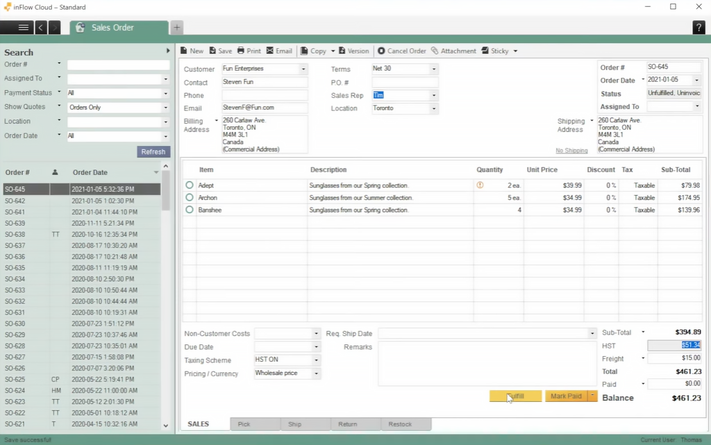 Stock and Order Management | inFlow Inventory Stock and order management in inFlow Inventory