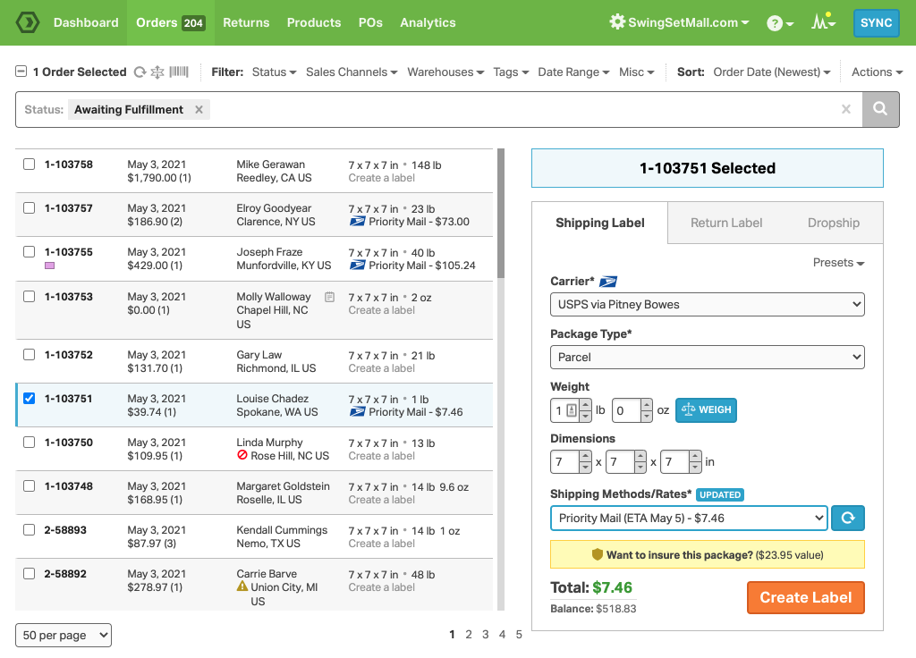 Inventory and Shipping Management | Ordoro Inventory and shipping management in Ordoro