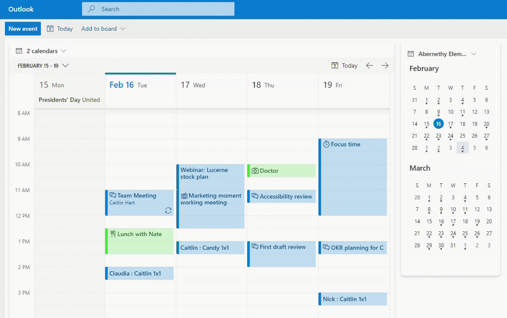 Calendar | Microsoft Outlook Calendar in Microsoft Outlook