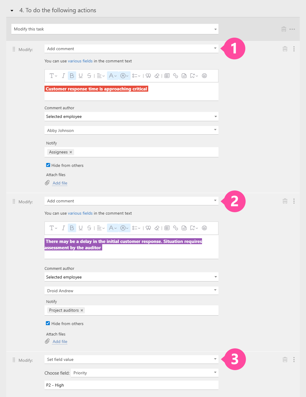 SLA Scenario Modification