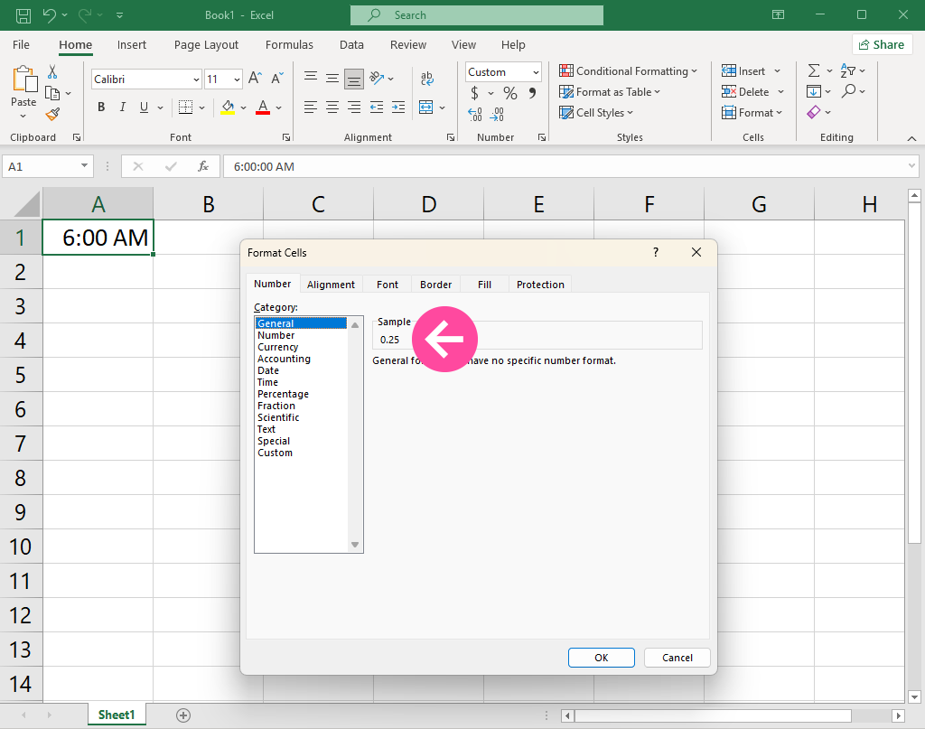 Converting Time to Decimals in Excel