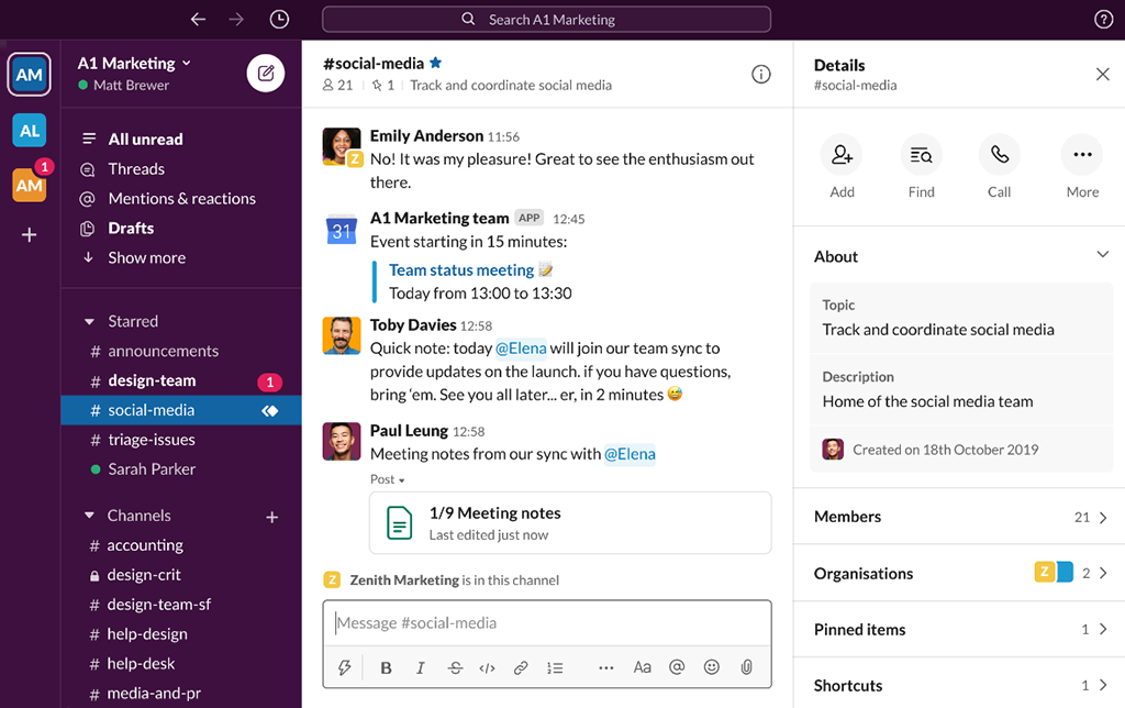 Tracking social media in Slack