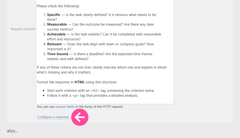 Setting Up Response Analysis | Planfix Setting Up Response Analysis