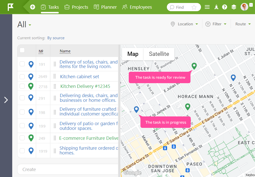 Task’s Status is Highlighted by the Specific Colors | Planfix Task’s Status is Highlighted by the Specific Colors