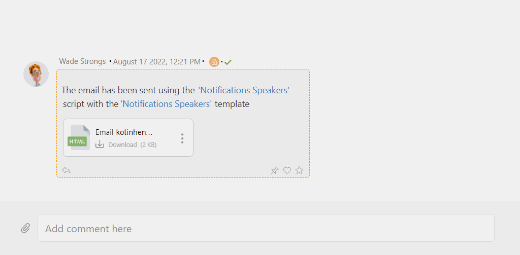Hidden Automated Comment | Planfix Hidden Automated Comment
