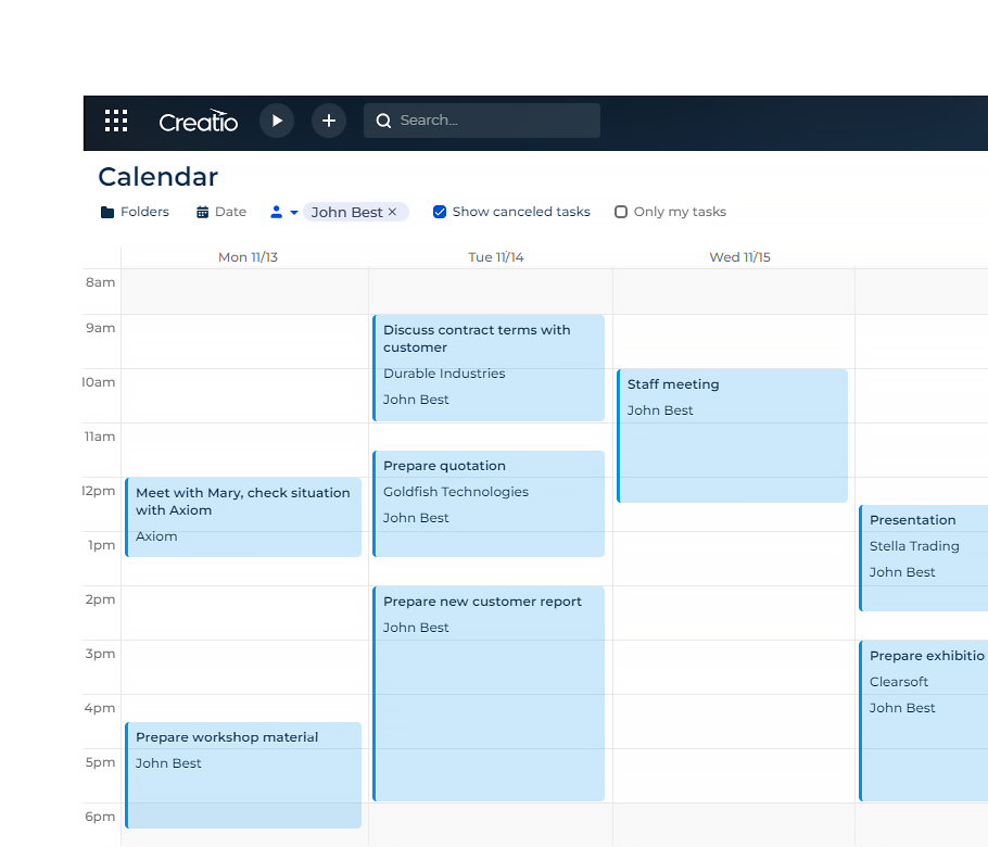Creatio Features — Planfix Vs Creatio