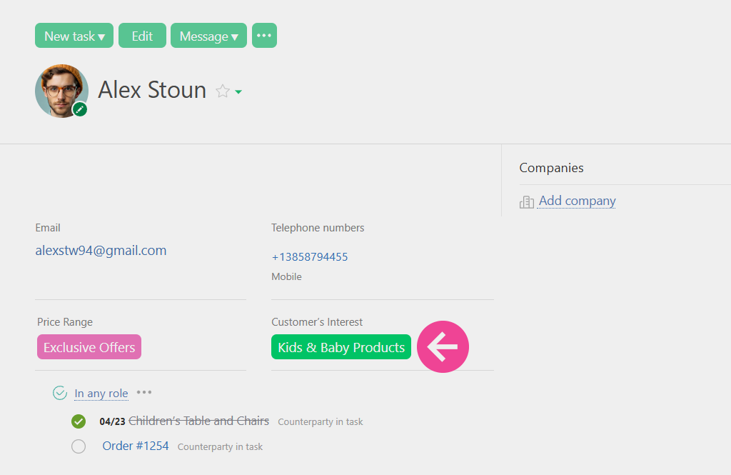Tags by Interest | Planfix Tagging by Interest in Planfix