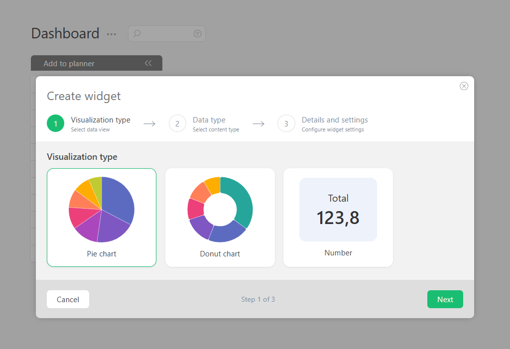 Choosing a Widget Type