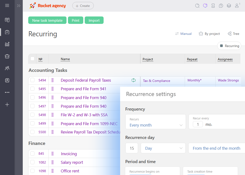Automated Recurring Accounting Tasks