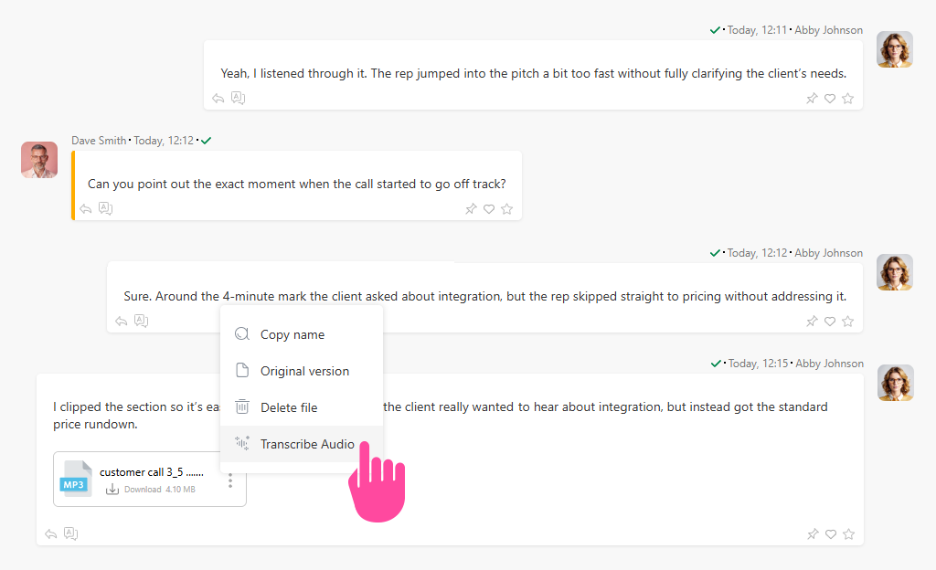 Speech Recognition Button in the PlanFix Interface | Planfix Speech Recognition Button in the PlanFix Interface