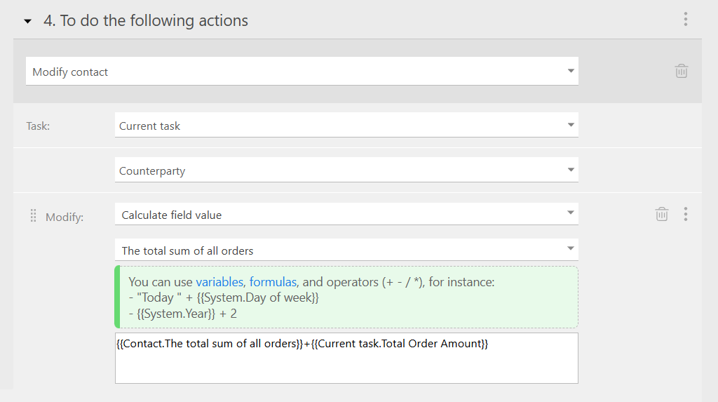 First Scenario for Autofill Fields | Planfix First Scenario for Autofill Fields