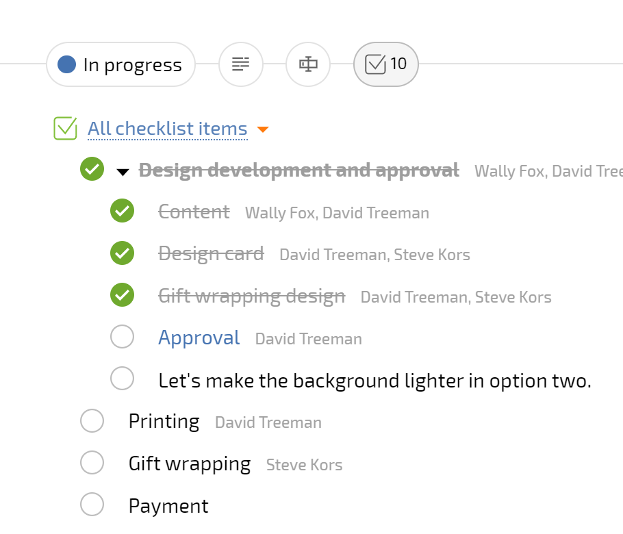 Checklists Planfix CRM and Project Management System