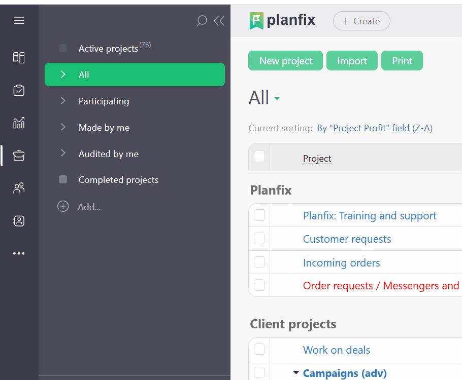 Projects — Sales & Logistics Automation