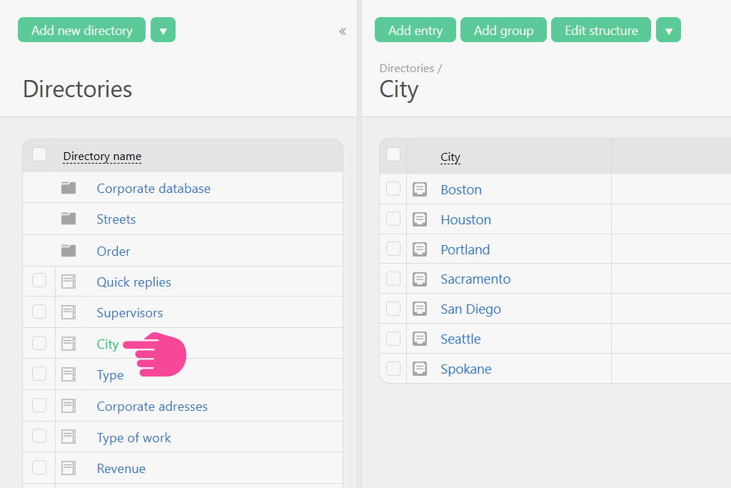 Directories | Planfix Directories in Planfix