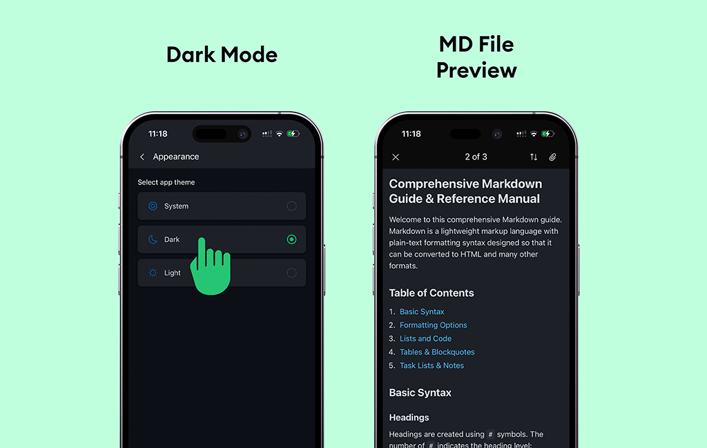 Mobile App Viewing Features