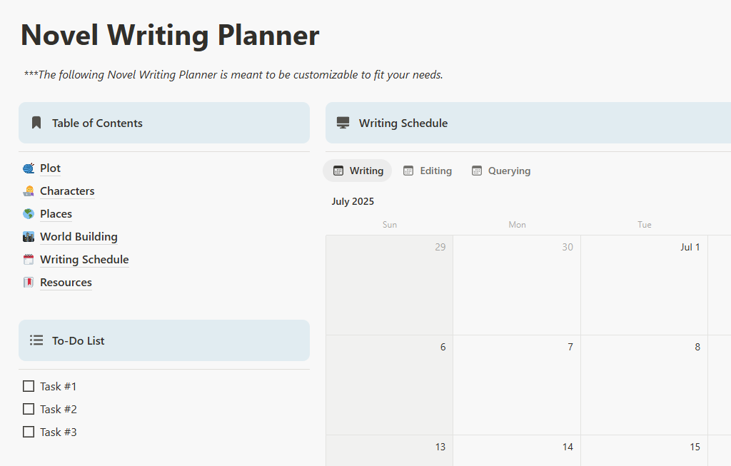 Schedule in Notion 
