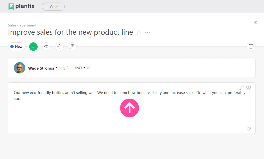 Example of Checking Tasks for SMART Compliance | Planfix Example of Checking Tasks for SMART Compliance