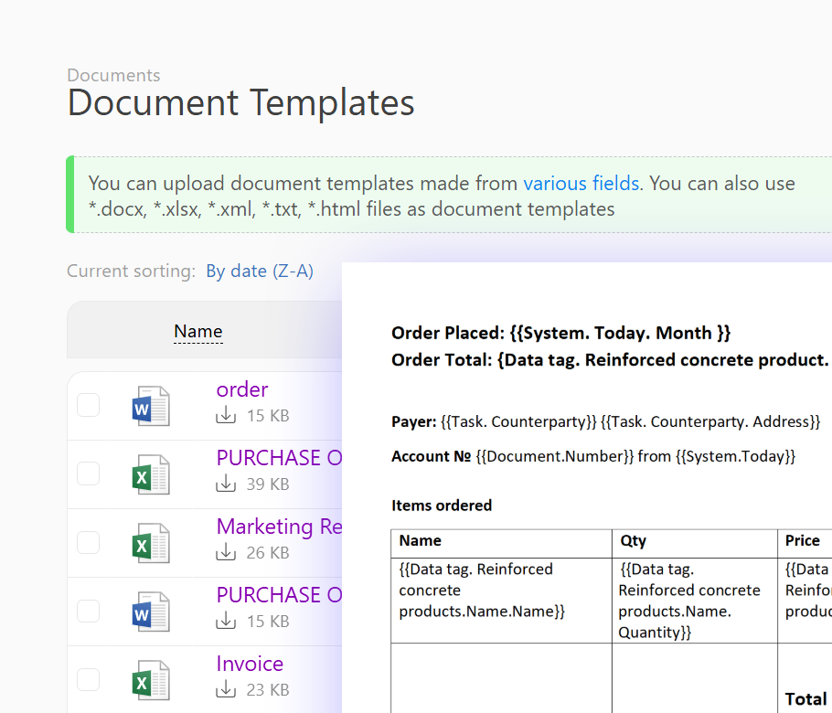 Work with Documents — Teamwork Management