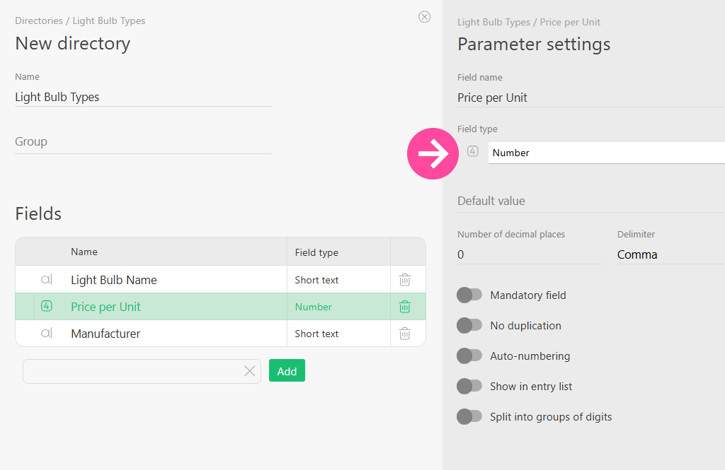 Adding Records to a Workflow Directory | Planfix Adding Records to a Workflow Directory