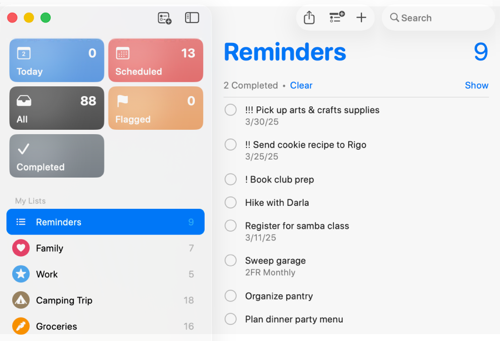 Scheduled Task Reminders | Apple Reminders Scheduled Task Reminders in Apple Reminders
