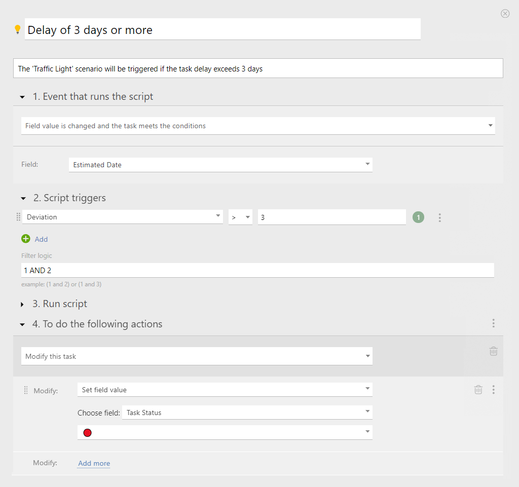 Automatic Scenario With Delay Time More Than 3 Days | Planfix Automatic Scenario With Delay Time More Than 3 Days