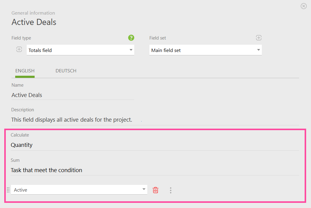 Counting the Number of Active Tasks in the Summary Field | Planfix Сounting Active Tasks in the Summary Field
