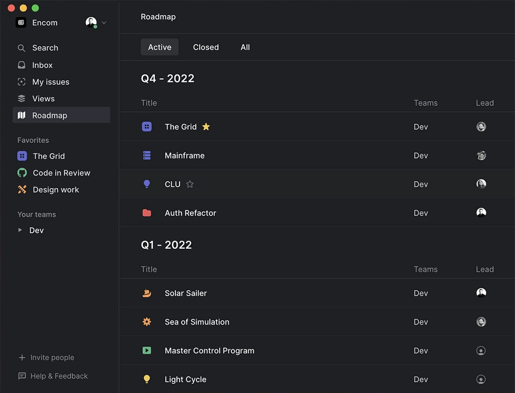  Product Poadmap View in Linear