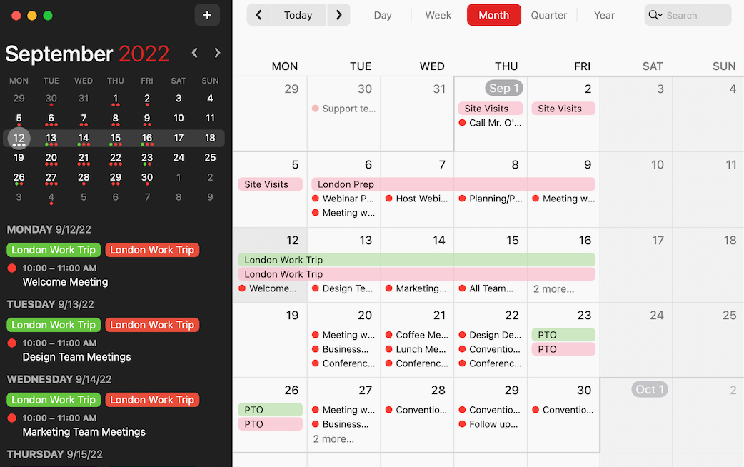 Fantastical calendar Fantastical calendar