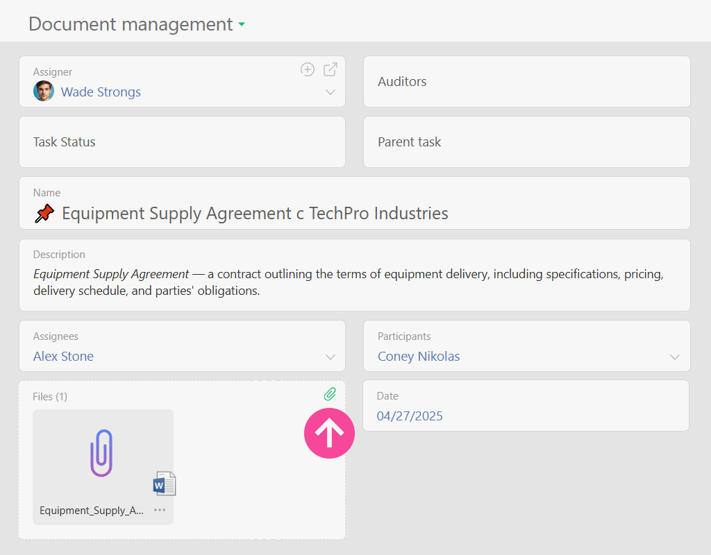 Attaching Documents to Tasks | Planfix Attaching Documents to Tasks