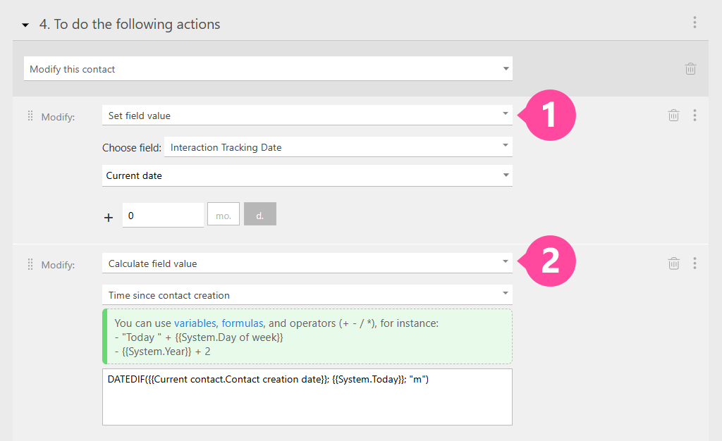 Automatic Time Recalculation Scenario Automatic Time Recalculation Scenario