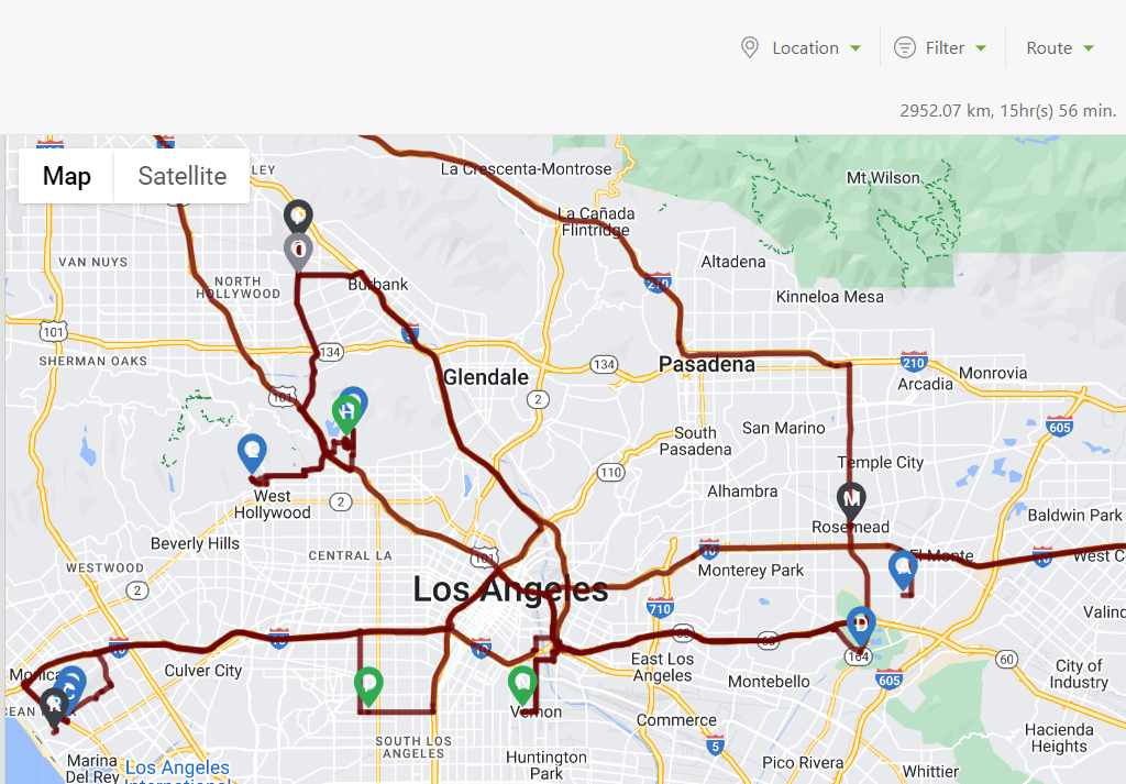 Set the Route with the Tasks on the Map | Planfix Set the Route with the Tasks on the Map