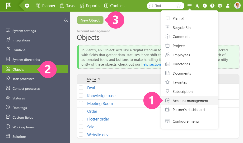 Creating an Object for Knowledge Base | Planfix Creating an Object for Knowledge Base