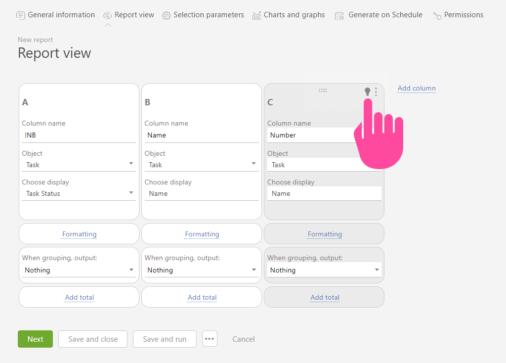 Customizing a Report in Planfix | Planfix Customizing a Report in Planfix