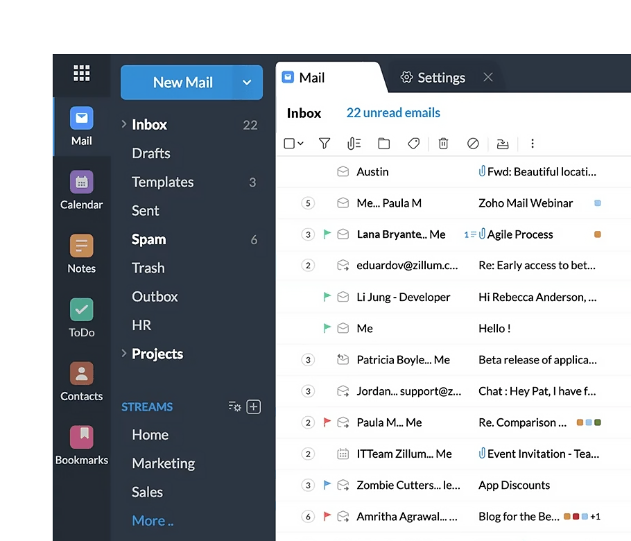 Zoho Features — Planfix vs Zoho