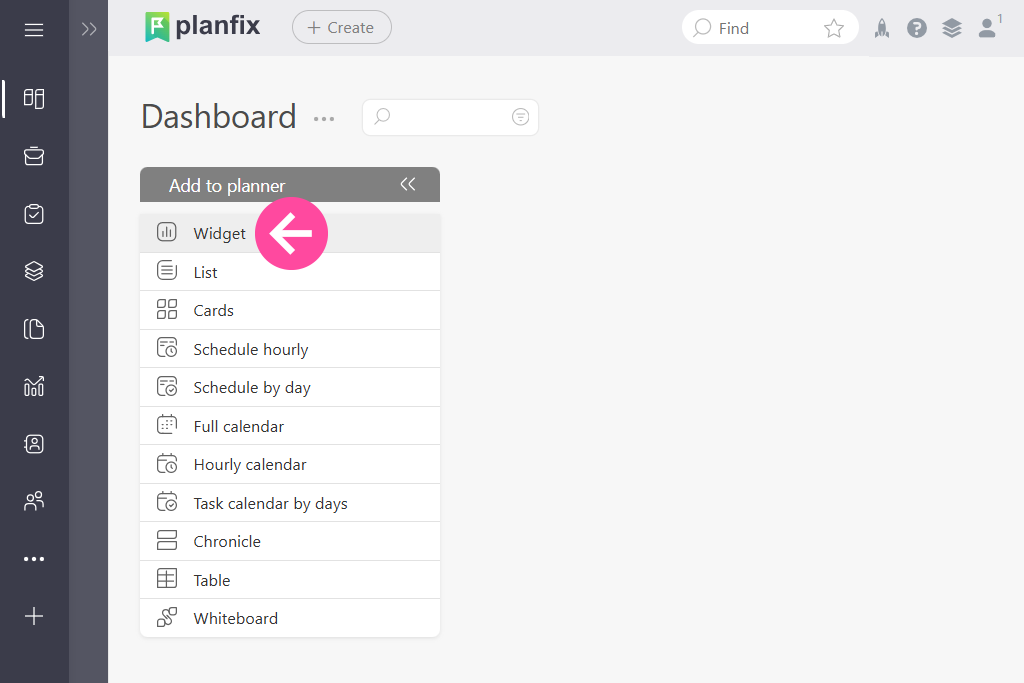Adding Widget to Planner