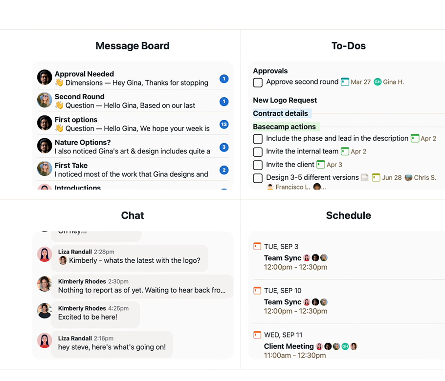 Basecamp Features — Planfix vs Basecamp