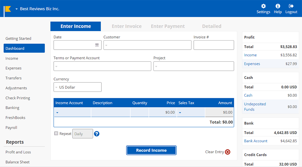 Income and Payment Tracking | Kashoo Income and Payment Tracking in Kashoo